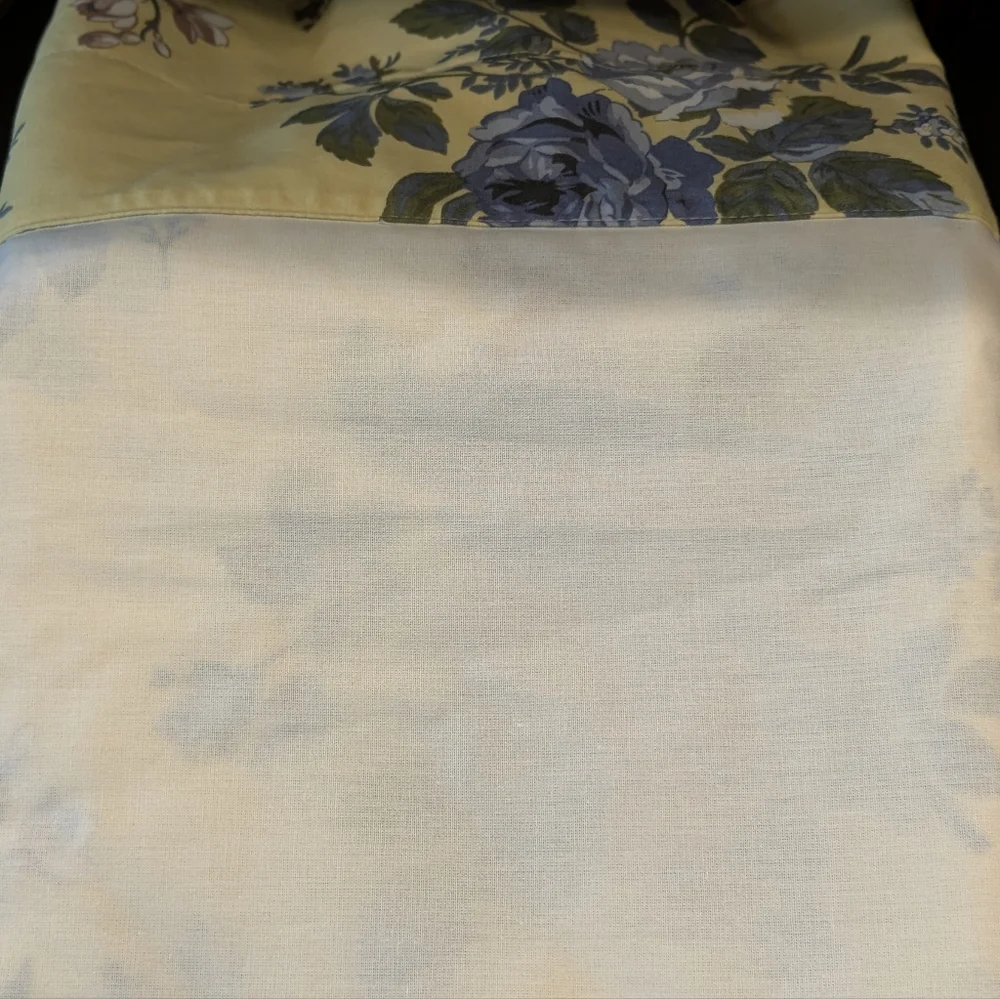 Laura Ashley Linley Yellow Floral Window Valances Vintage Cottagecore Set Of 2 - Picture 5 of 5